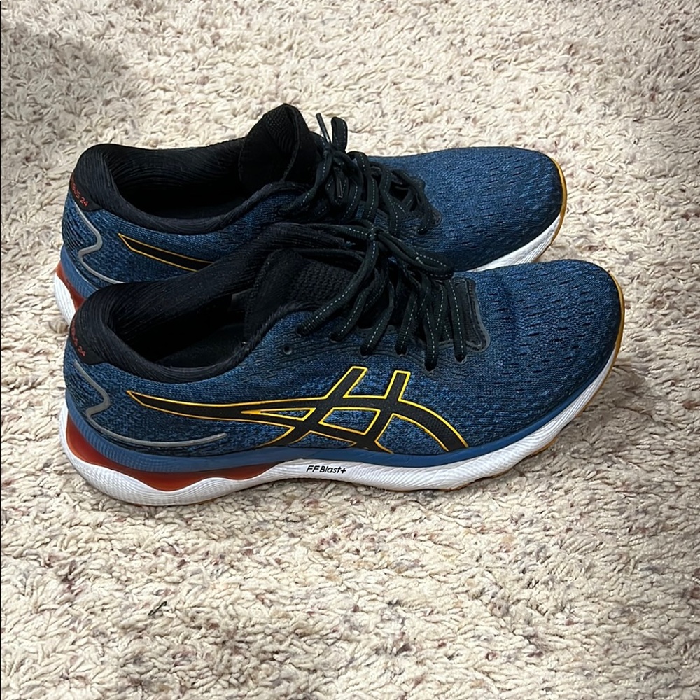 Asics Blue Athletic Shoes with Breathable Mesh and Lightweight Design